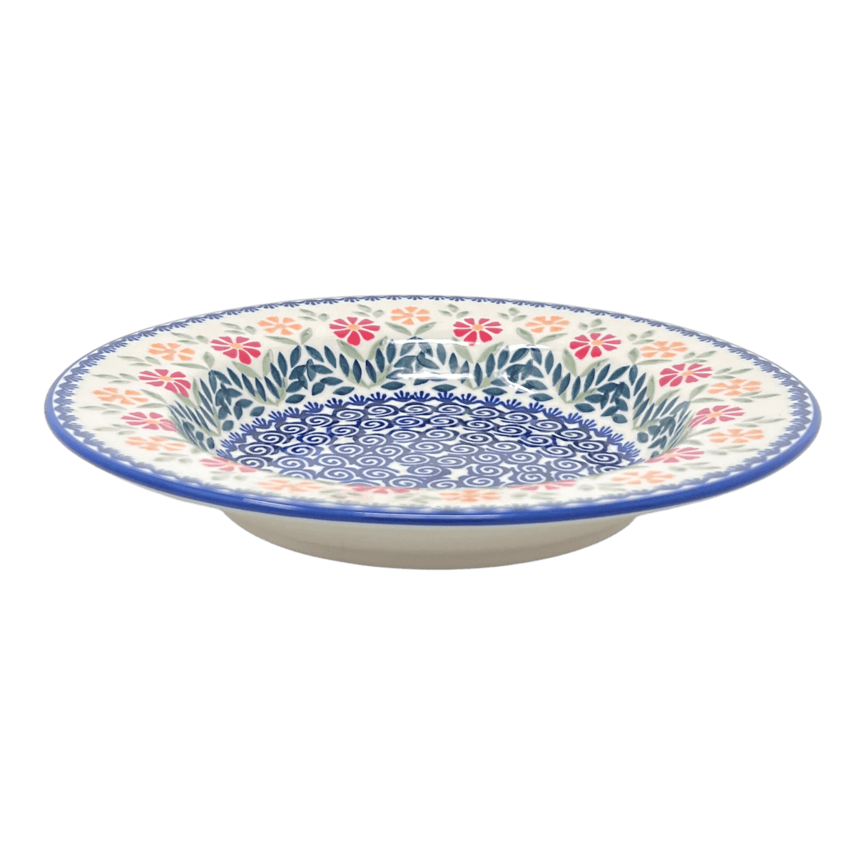 Plate, Round, Soup Plate, 9.25" in "Flower Power" by Manufaktura | T133T-JS14