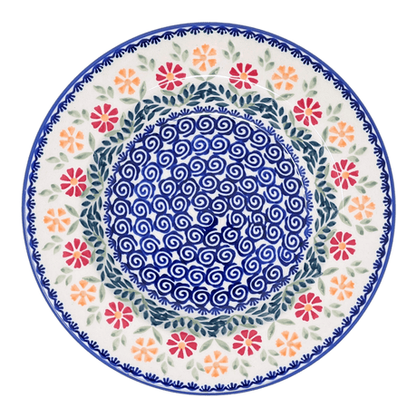 Plate, Round, Soup Plate, 9.25" in "Flower Power" by Manufaktura | T133T-JS14