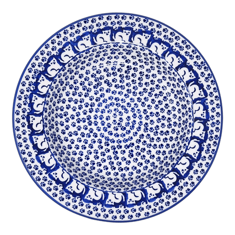 Plate, Round, Soup Plate, 9.25" in "Kitty Cat Path" by Manufaktura | T133T-KOT6