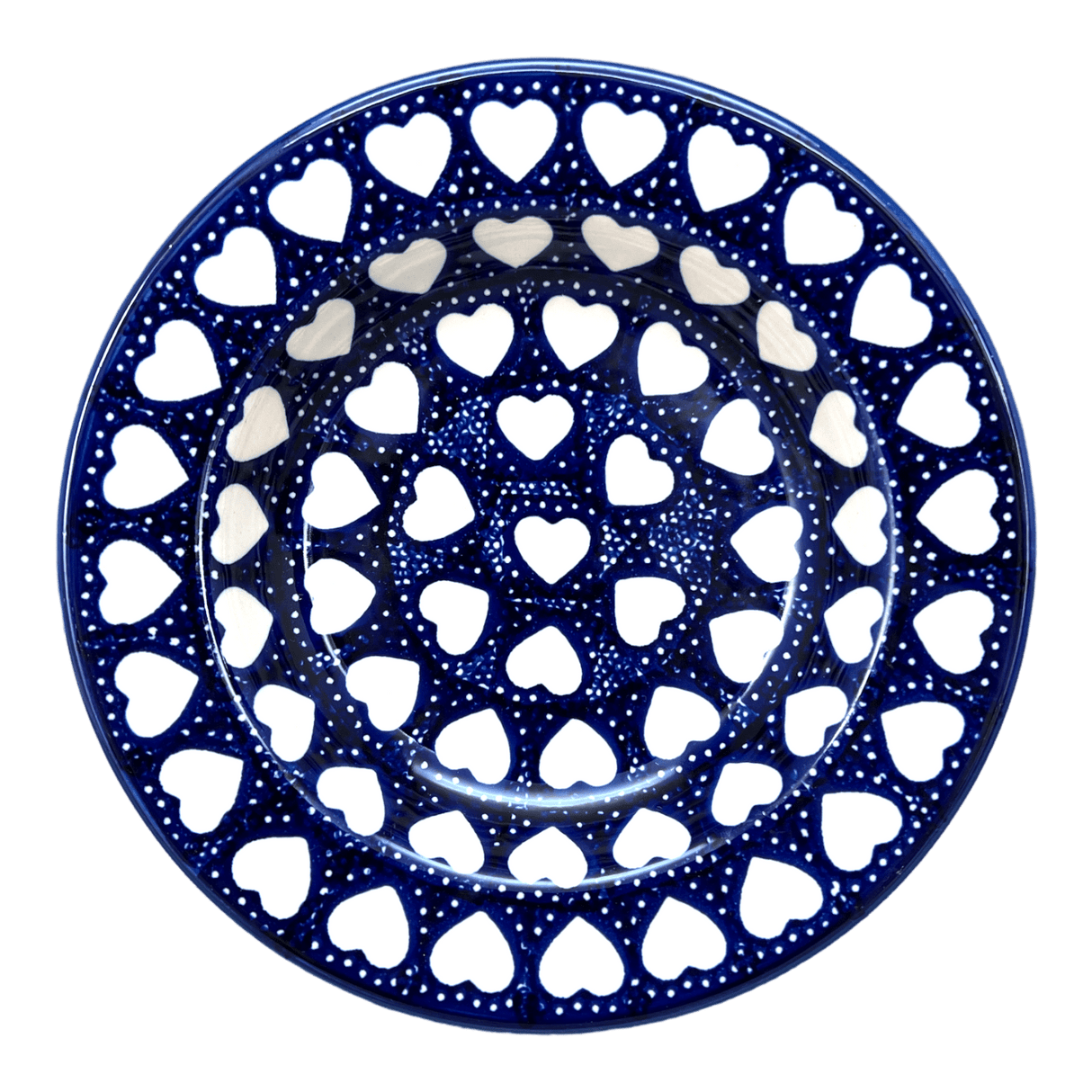 Plate, Round, Soup Plate, 9.25" in "Sea of Hearts" by Manufaktura | T133T-SEA