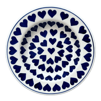 A picture of a Polish Pottery Soup Plate (Whole Hearted) | T133T-SEDU as shown at PolishPotteryOutlet.com/products/9-25-round-soup-plate-whole-hearted-t133t-sedu
