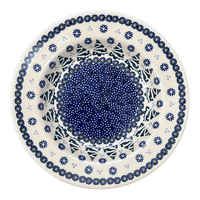 A picture of a Polish Pottery Soup Plate (Snowy Pines) | T133T-U22 as shown at PolishPotteryOutlet.com/products/925-soup-plate-snowy-pines