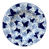 Plate, Round, Soup Plate, 9.25" in "Blue Butterfly" by Manufaktura | T133U-AS58