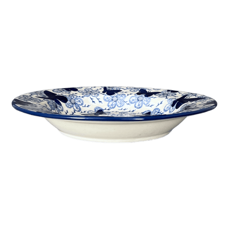 Plate, Round, Soup Plate, 9.25" in "Blue Butterfly" by Manufaktura | T133U-AS58