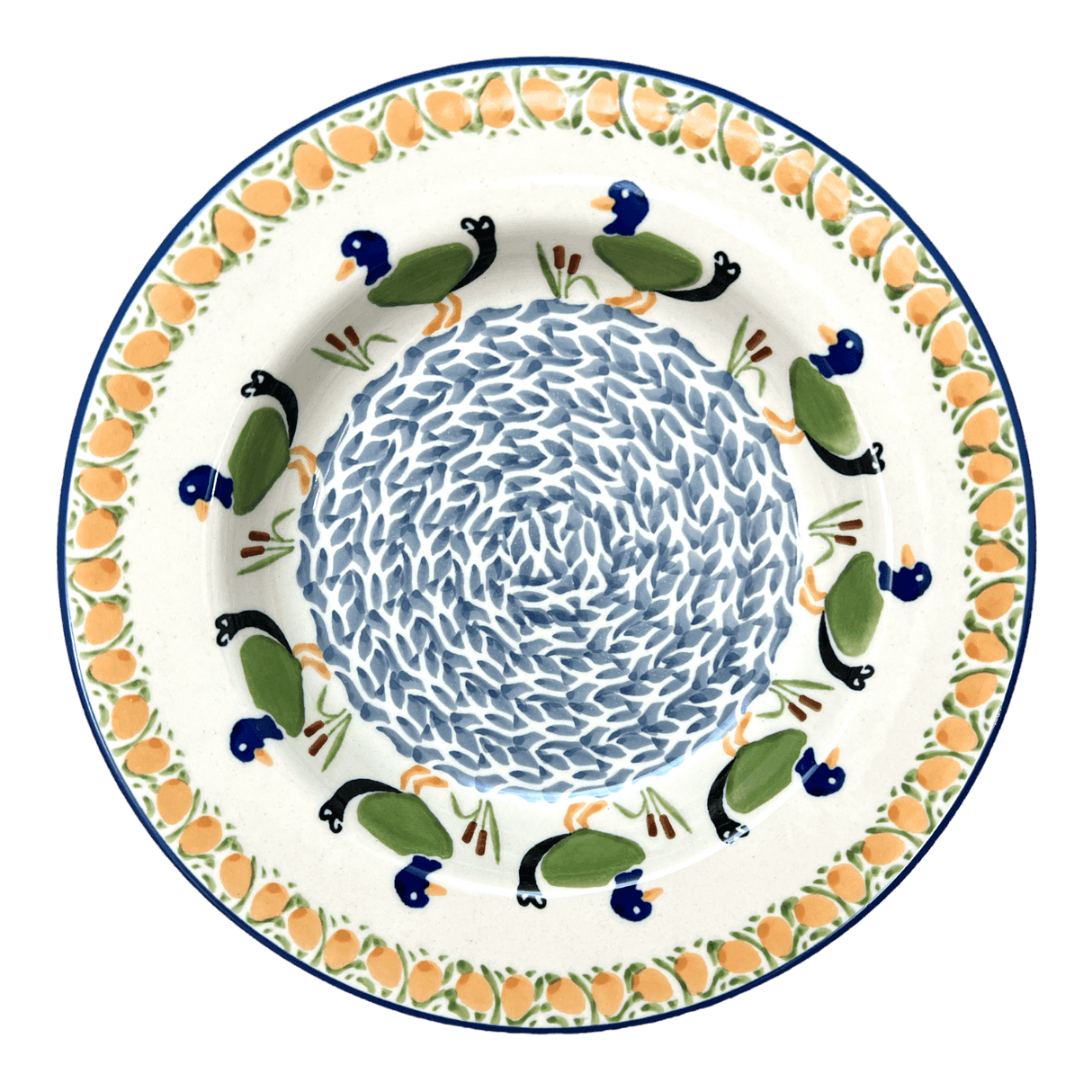 Plate, Round, Soup Plate, 9.25" in "Ducks in a Row" by Manufaktura | T133U-P323