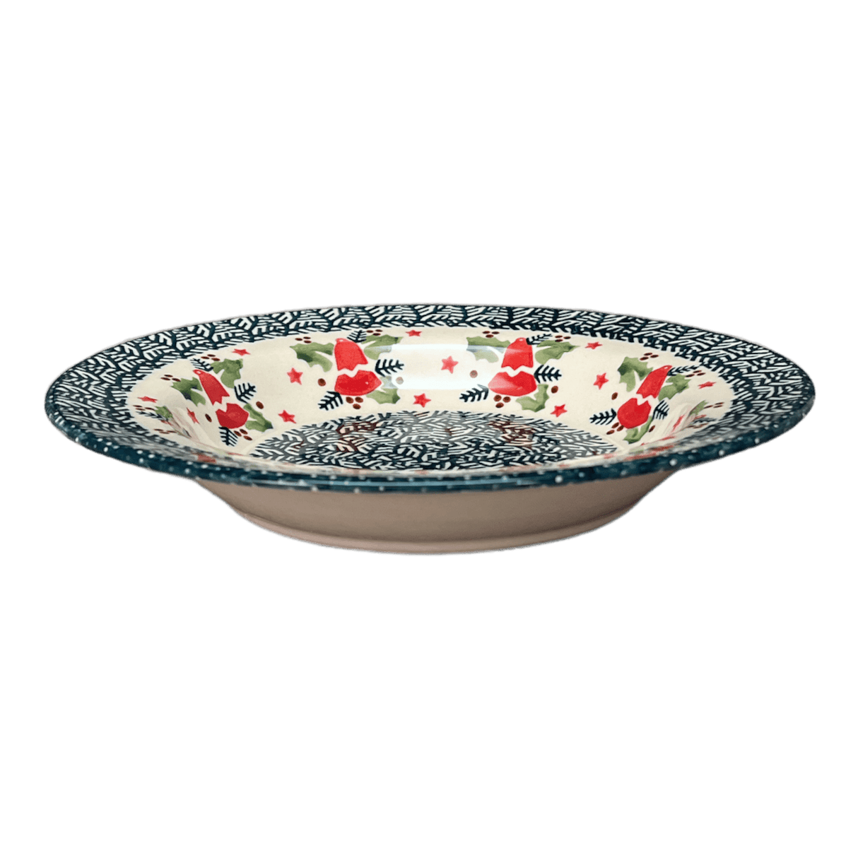 Plate, Round, Soup Plate, 9.25" in "Evergreen Bells" by Manufaktura | T133U-PZDG