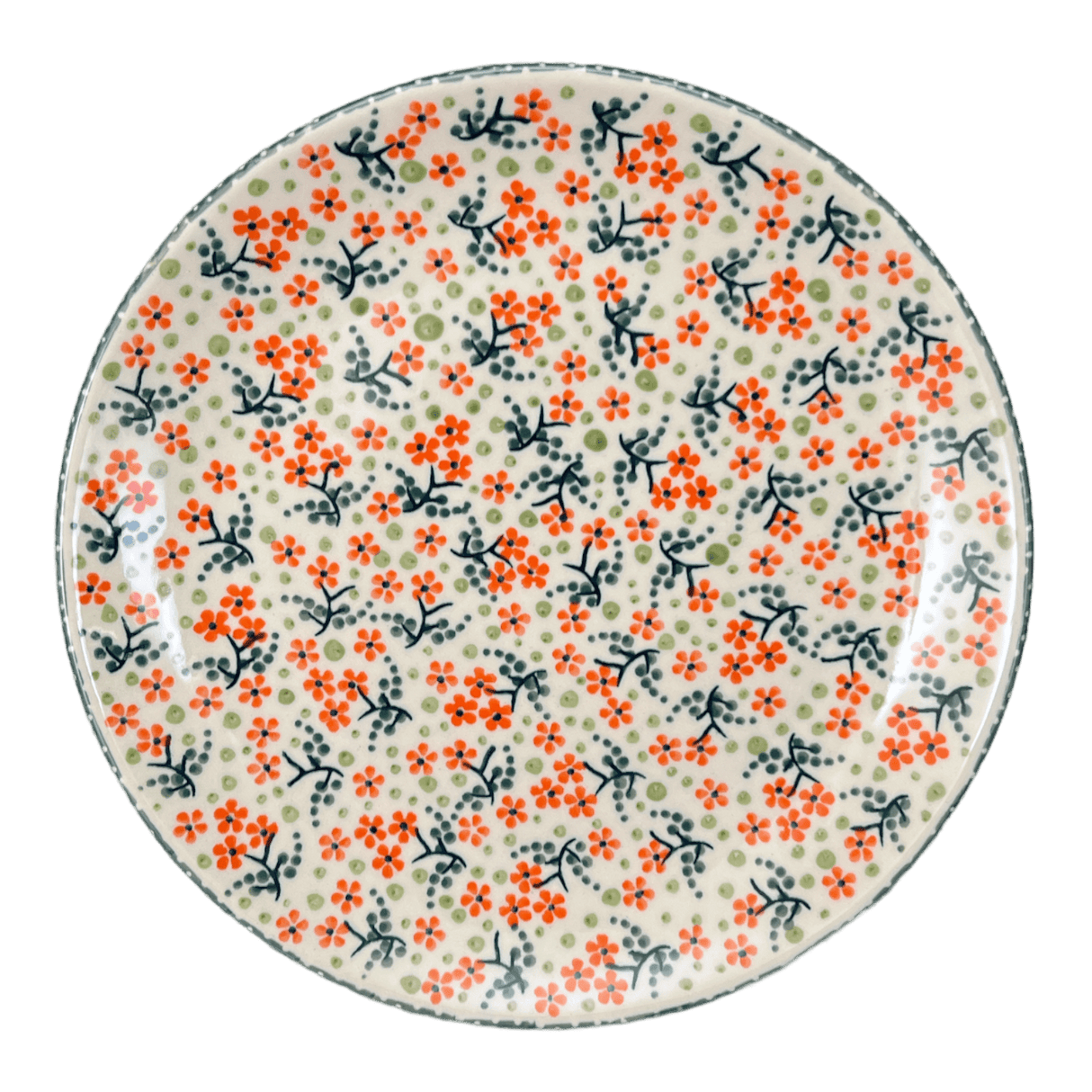 Plate, Round, Salad, 8.5" in "Peach Blossoms" by Manufaktura | T134S-AS46