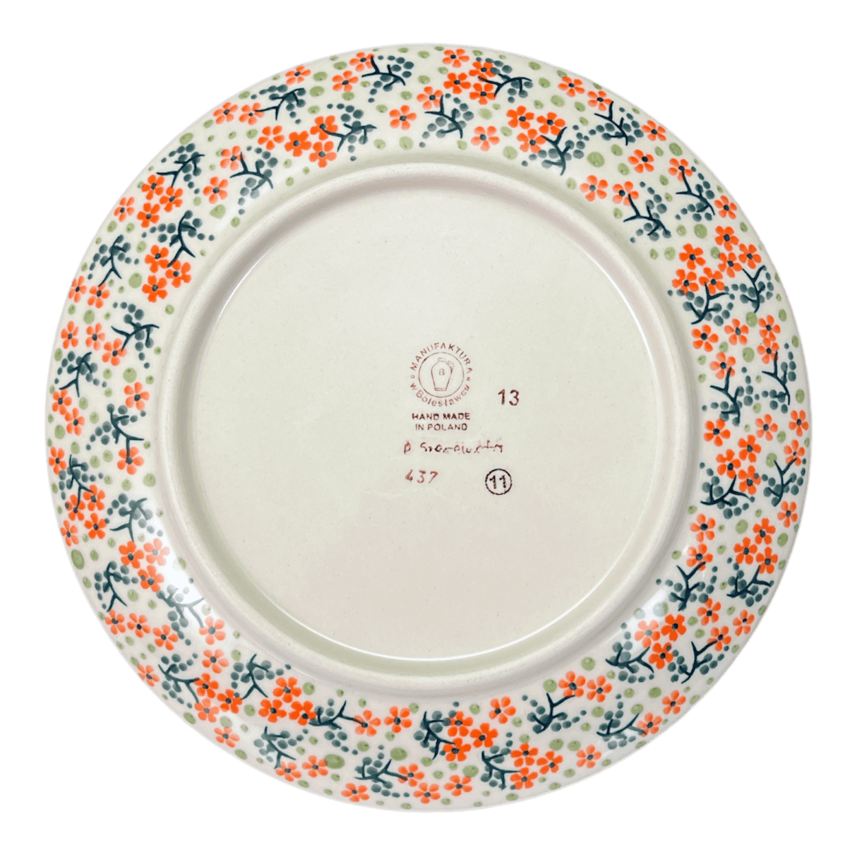 Plate, Round, Salad, 8.5" in "Peach Blossoms" by Manufaktura | T134S-AS46