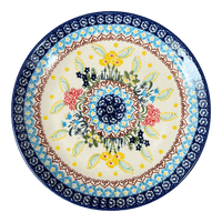 A picture of a Polish Pottery 8.5" Salad Plate (Beautiful Botanicals) | T134S-DPOG as shown at PolishPotteryOutlet.com/products/8-5-salad-plate-beautiful-botanicals-t134s-dpog