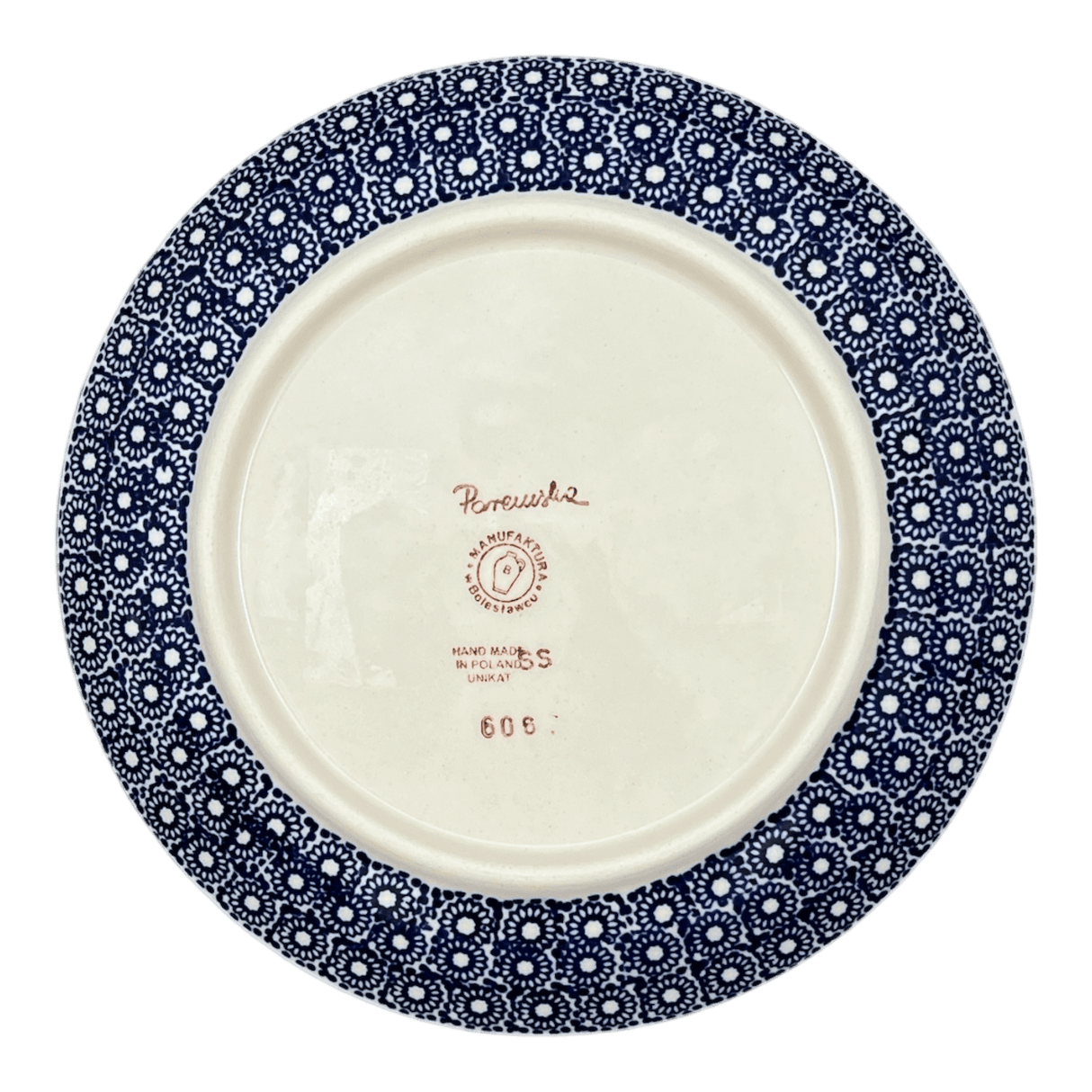 Plate, Round, Salad, 8.5" in "Duet in Blue & White" by Manufaktura | T134S-SB04