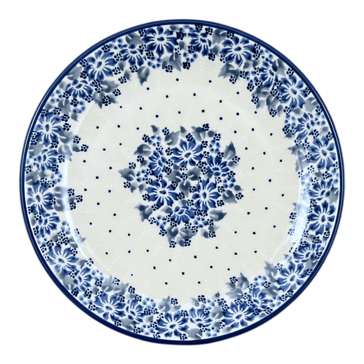 Plate, Round, Salad, 8.5" in "Winter Hibiscus" by Manufaktura | T134U-JZ42