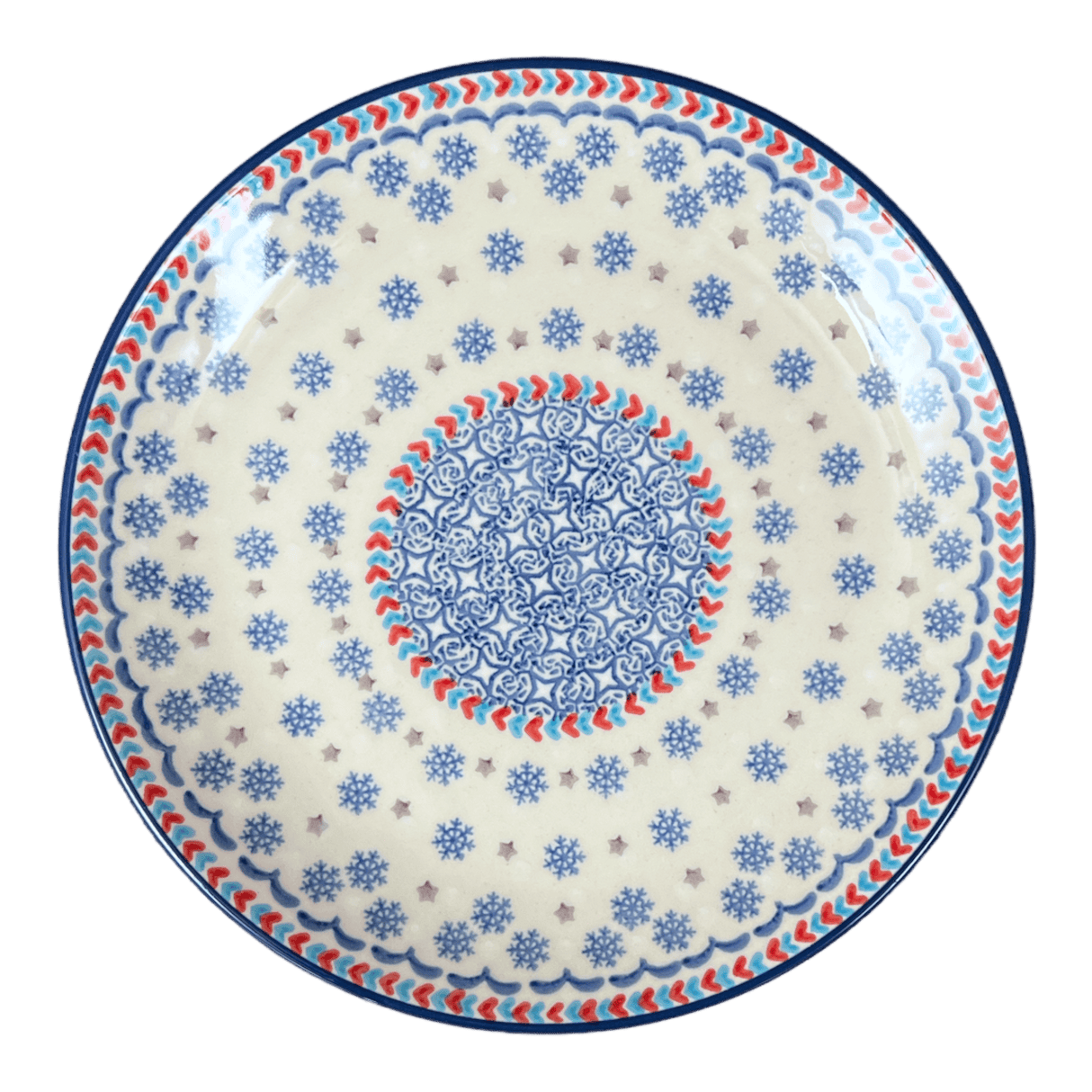 Plate, Round, Salad, 8.5" in "Snowflake Love" by Manufaktura | T134U-PS01