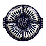 Plate, Round, Divided, 12.5" in "Peacock" by Manufaktura | T138T-54