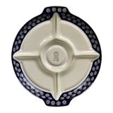 Plate, Round, Divided, 12.5" in "Peacock" by Manufaktura | T138T-54