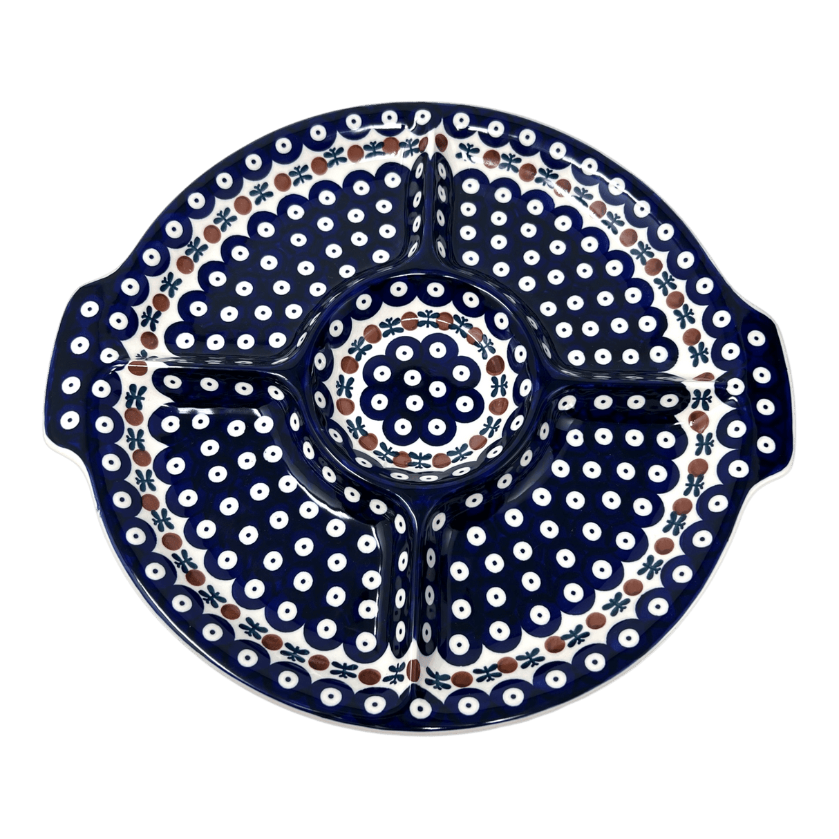 Plate, Round, Divided, 12.5" in "Mosquito" by Manufaktura | T138T-70