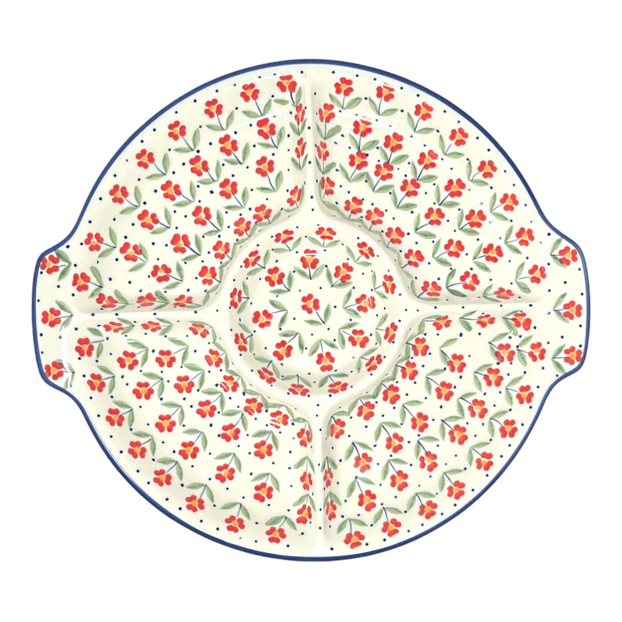 Plate, Round, Divided, 12.5" in "Simply Beautiful" by Manufaktura | T138T-AC61