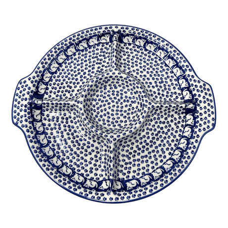 Plate, Round, Divided, 12.5" in "Kitty Cat Path" by Manufaktura | T138T-KOT6