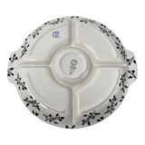 Plate, Round, Divided, 12.5" in "Black Spray" by Manufaktura | T138T-LISC