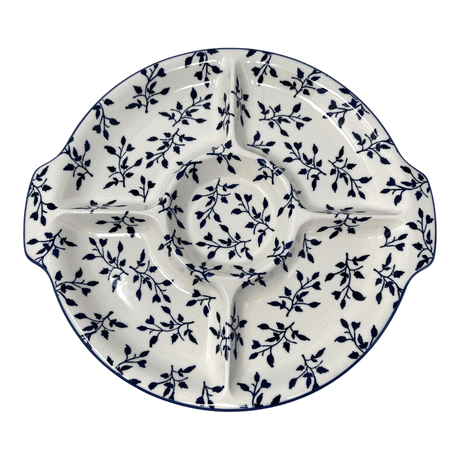 Plate, Round, Divided, 12.5" in "Blue Spray" by Manufaktura | T138T-LISK