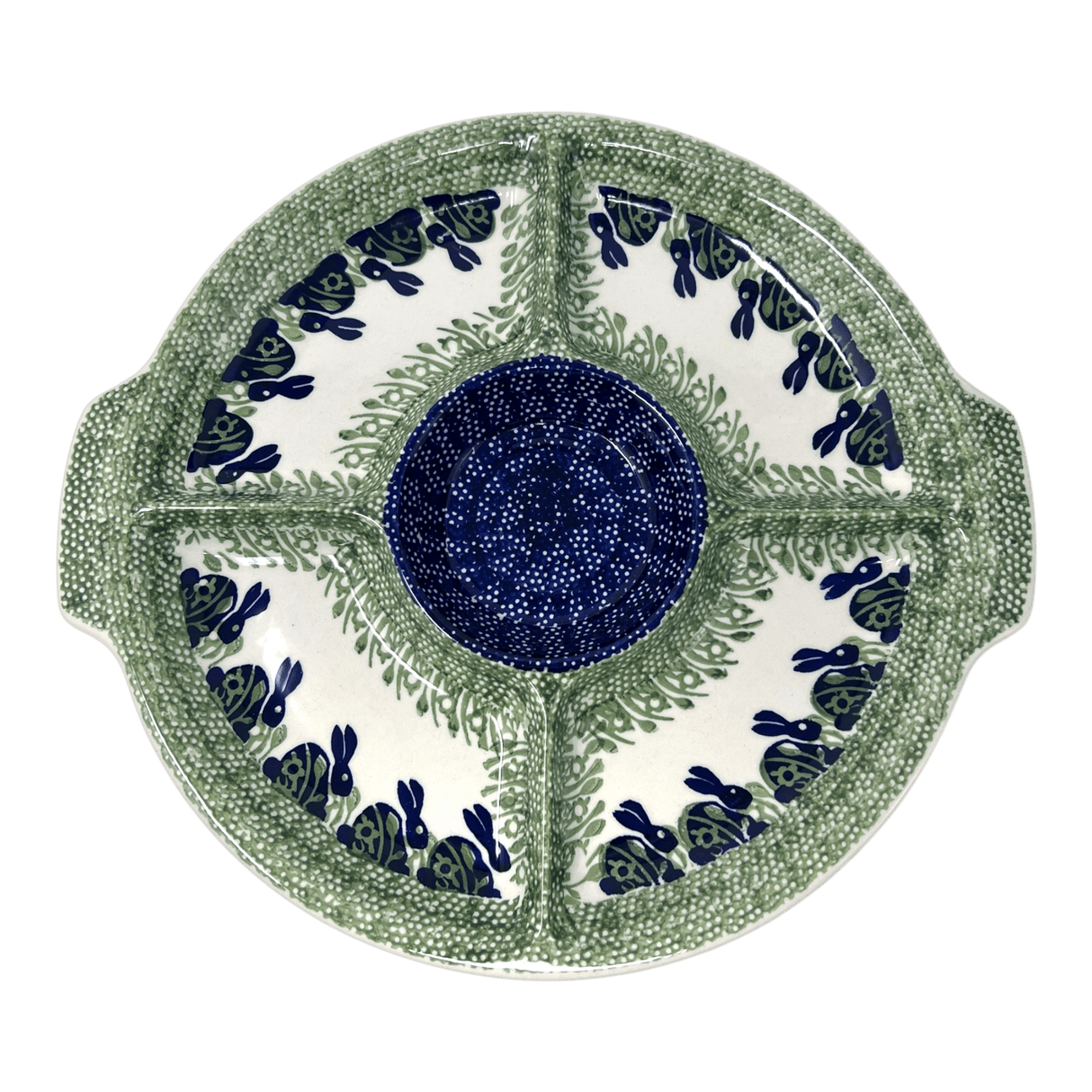 Plate, Round, Divided, 12.5" in "Bunny Love" by Manufaktura | T138T-P324