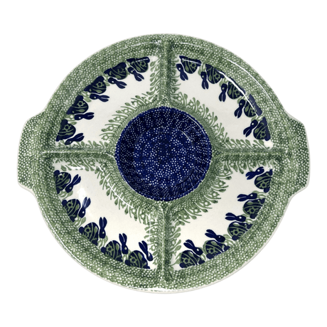 Plate, Round, Divided, 12.5" in "Bunny Love" by Manufaktura | T138T-P324