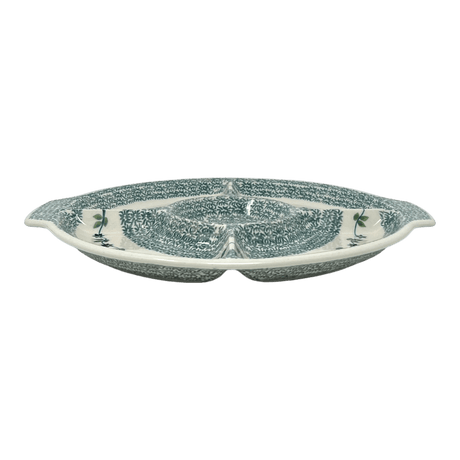 Plate, Round, Divided, 12.5" in "Woven Starflowers" by Manufaktura | T138T-RV01