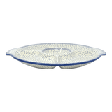 Plate, Round, Divided, 12.5" in "Misty Blue" by Manufaktura | T138U-61A