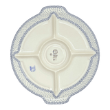 Plate, Round, Divided, 12.5" in "Misty Blue" by Manufaktura | T138U-61A