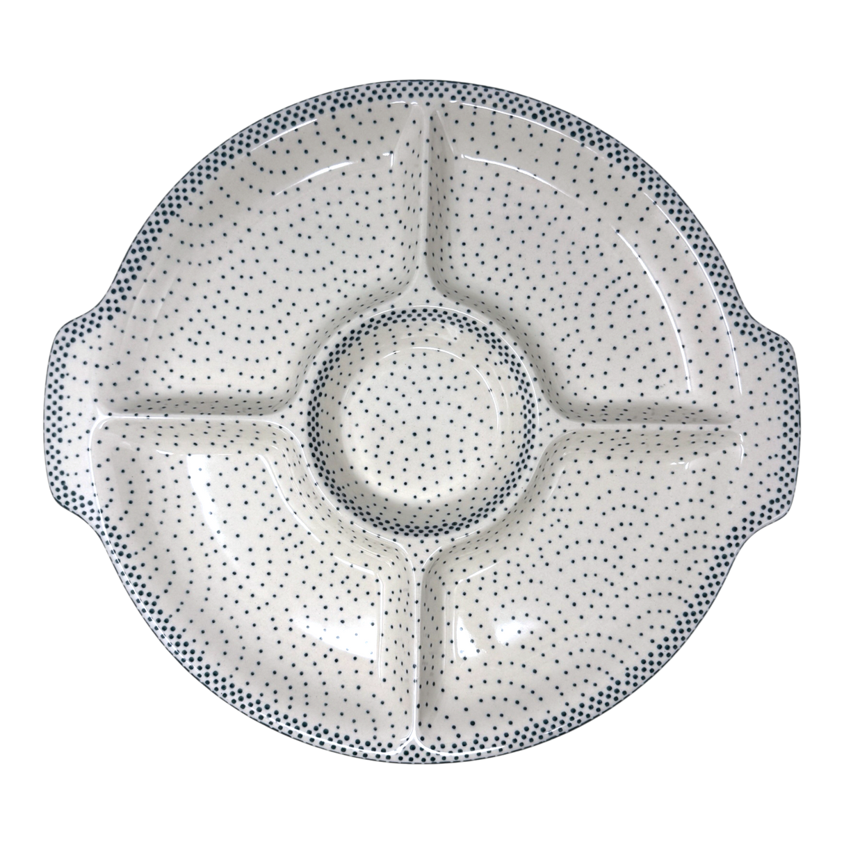 Plate, Round, Divided, 12.5" in "Misty Green" by Manufaktura | T138U-61Z