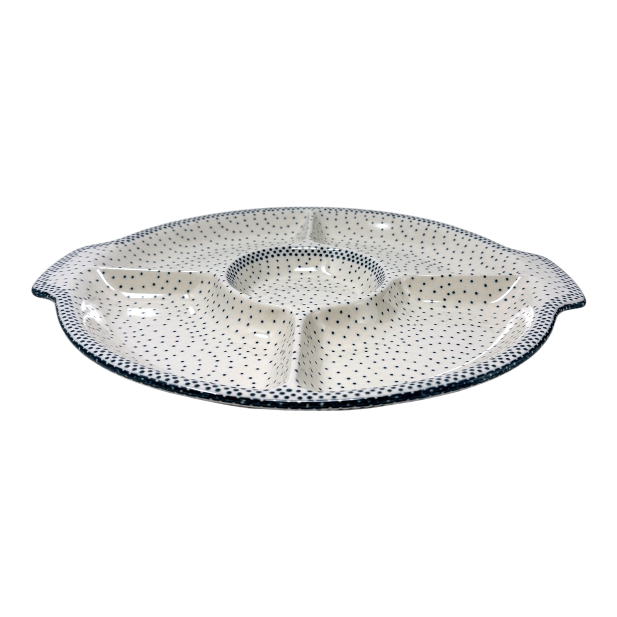 Plate, Round, Divided, 12.5" in "Misty Green" by Manufaktura | T138U-61Z