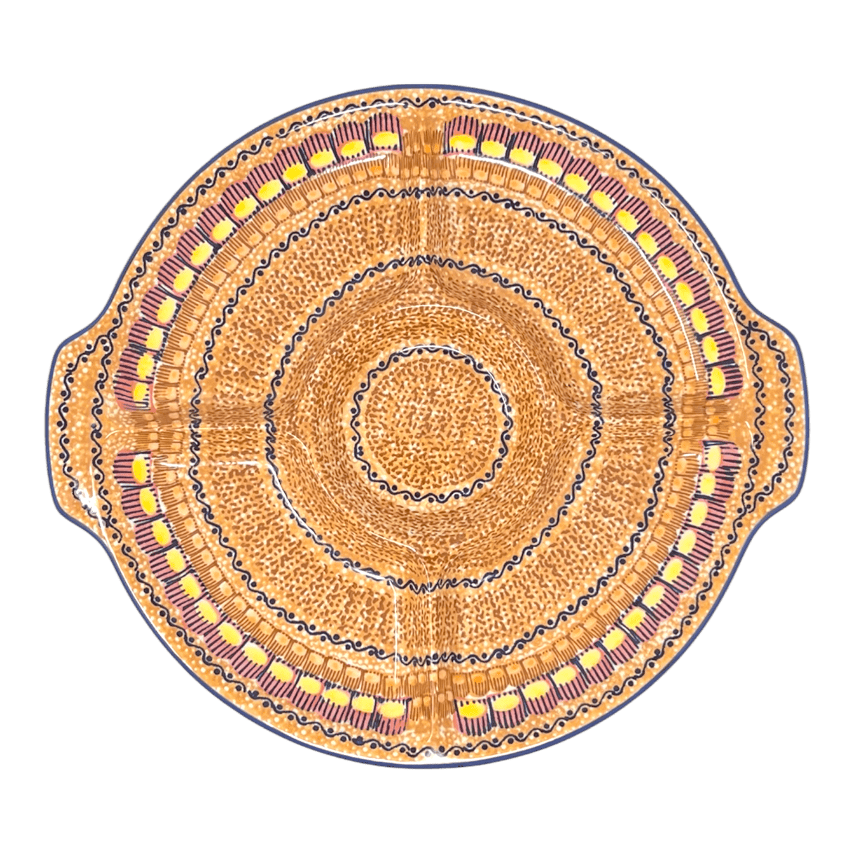 Plate, Round, Divided, 12.5" in "Desert Sunrise" by Manufaktura | T138U-KLJ