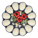 Plate, Round, Egg Plate, 10.25" in "Poppies & Posies" by Manufaktura | T140S-IM02