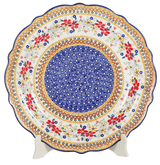 Platter, Round, Ornate, 13.5" in "Ruby Duet" by Manufaktura | T142S-DPLC