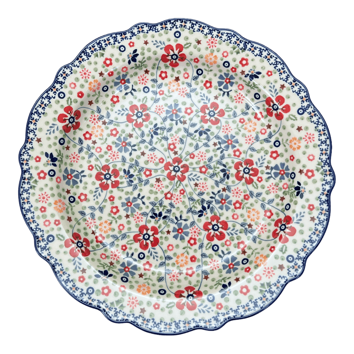 Platter, Round, Ornate, 13.5" in "Full Bloom" by Manufaktura | T142S-EO34