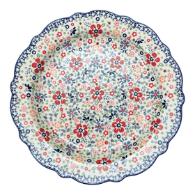Polish Pottery 13.5" Ornate Plate (Full Bloom) | T142S-EO34 Additional Image at PolishPotteryOutlet.com