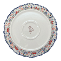 A picture of a Polish Pottery 13.5" Ornate Plate (Full Bloom) | T142S-EO34 as shown at PolishPotteryOutlet.com/products/13-5-ornate-basia-plate-full-bloom-t142s-eo34