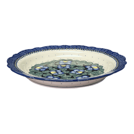 Platter, Round, Ornate, 13.5" in "Pansies" by Manufaktura | T142S-JZB