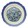 Polish Pottery Plate, Round, Ornate, 13.5" in "Pansies" by Manufaktura | T142S-JZB at PolishPotteryOutlet.com