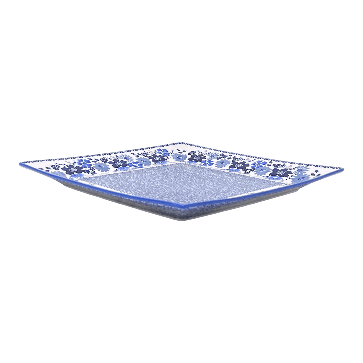 Plate, Square, Dinner, 11.25" Plate in "Blue Life" by Manufaktura | T145S-EO39