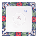 Plate, Square, Dinner, 11.25" Plate in "Poppies & Posies" by Manufaktura | T145S-IM02