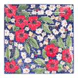 Plate, Square, Dinner, 11.25" Plate in "Poppies & Posies" by Manufaktura | T145S-IM02