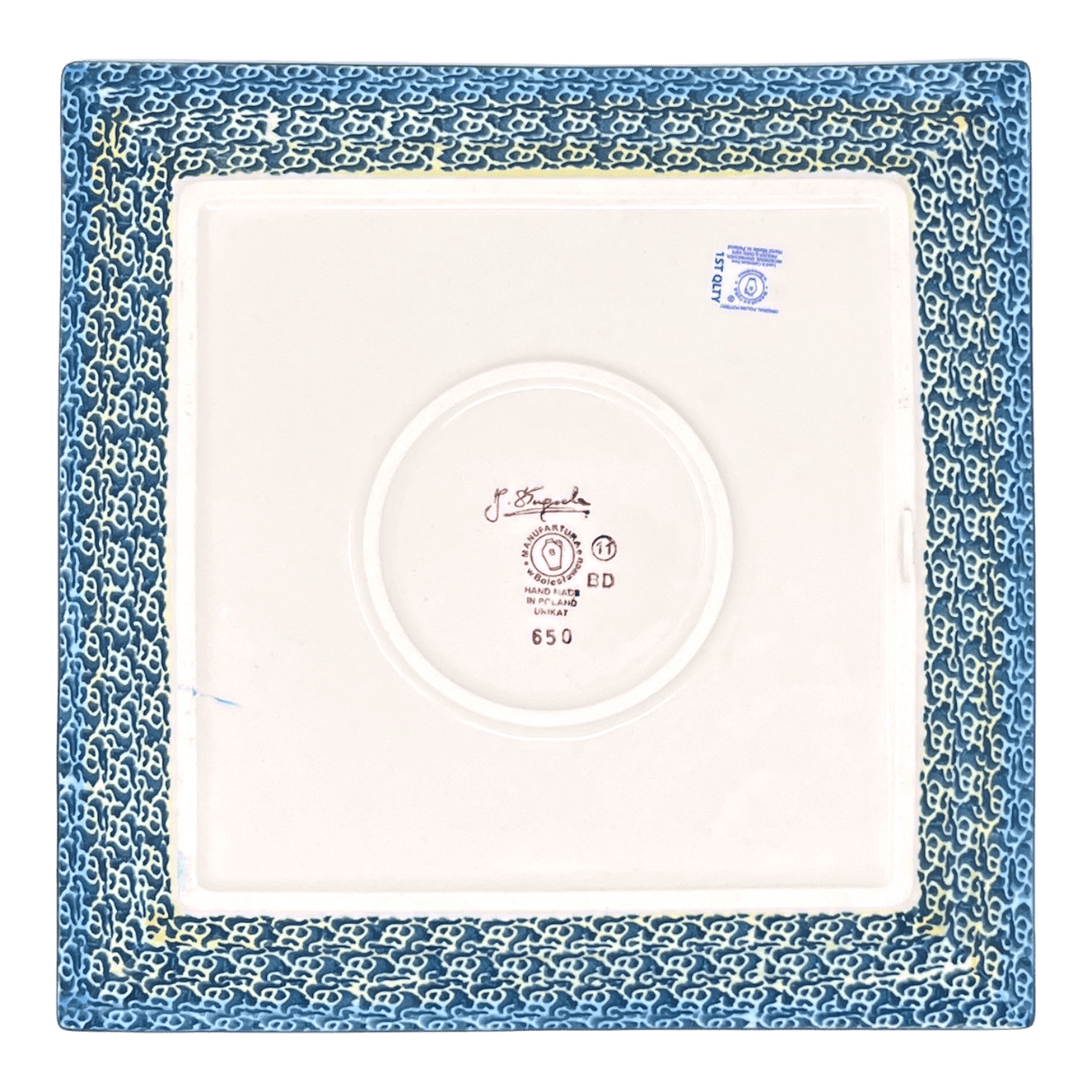 Plate, Square, Dinner, 11.25" Plate in "Poppies in Bloom" by Manufaktura | T145S-JZ34