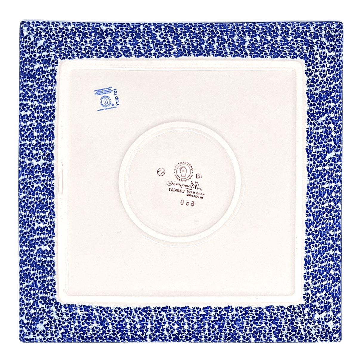 Plate, Square, Dinner, 11.25" Plate in "Butterfly Bliss" by Manufaktura | T145S-WK73