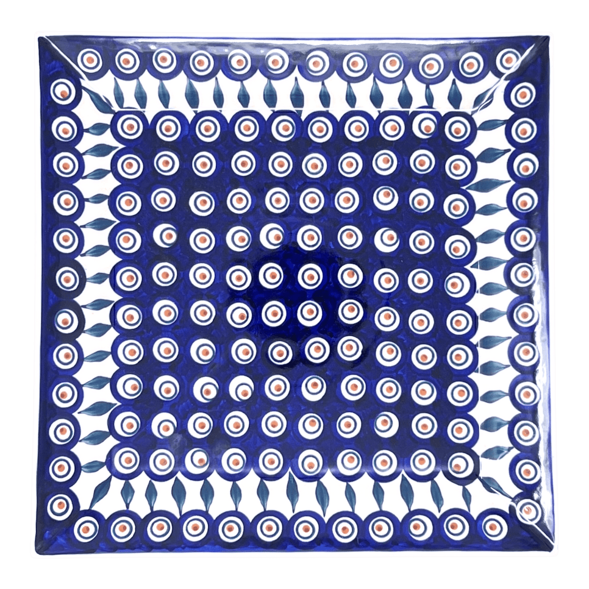 Plate, Square, Dinner, 11.25" Plate in "Peacock" by Manufaktura | T145T-54