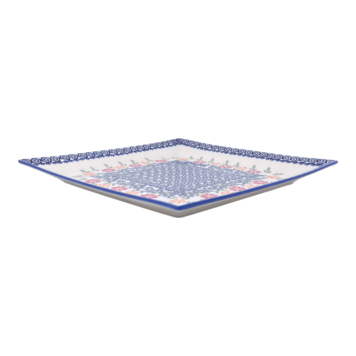 Plate, Square, Dinner, 11.25" Plate in "Flower Power" by Manufaktura | T145T-JS14