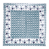 Plate, Square, Dinner, 11.25" Plate in "Woven Pansies" by Manufaktura | T145T-RV