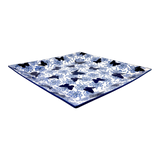 Plate, Square, Dinner, 11.25" Plate in "Blue Butterfly" by Manufaktura | T145U-AS58