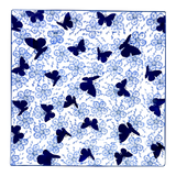 Plate, Square, Dinner, 11.25" Plate in "Blue Butterfly" by Manufaktura | T145U-AS58