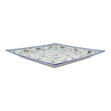 Plate, Square, Dinner, 11.25" Plate in "On the Range" by Manufaktura | T145U-INK2