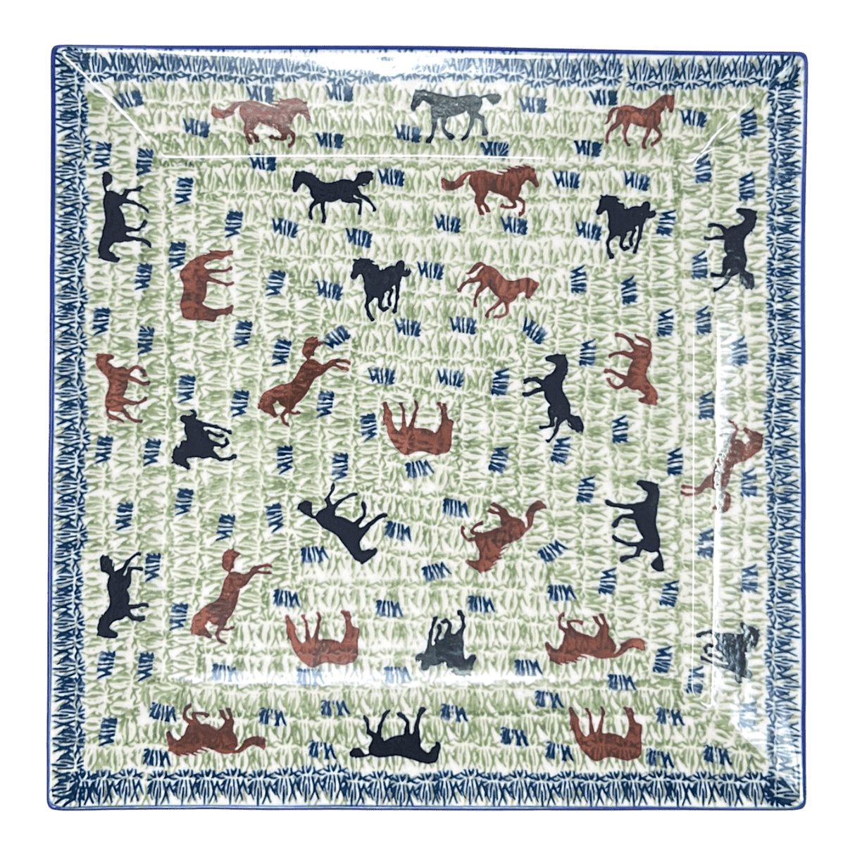 Plate, Square, Dinner, 11.25" Plate in "On the Range" by Manufaktura | T145U-INK2